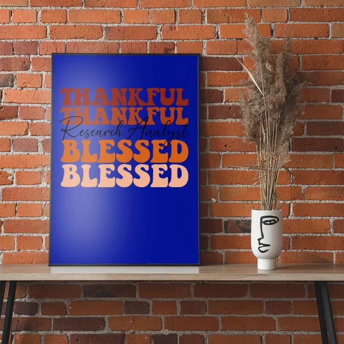 Research Analyst Nursing Thankfull Blessed Gift Poster