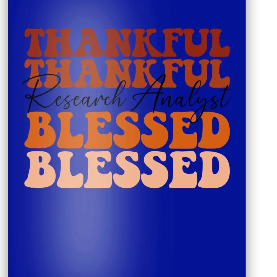 Research Analyst Nursing Thankfull Blessed Gift Poster