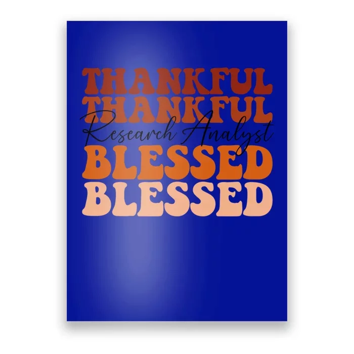 Research Analyst Nursing Thankfull Blessed Gift Poster