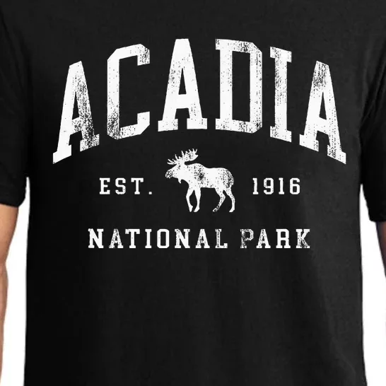 Retro Acadia National Park Maine Est 1916 Pajama Set