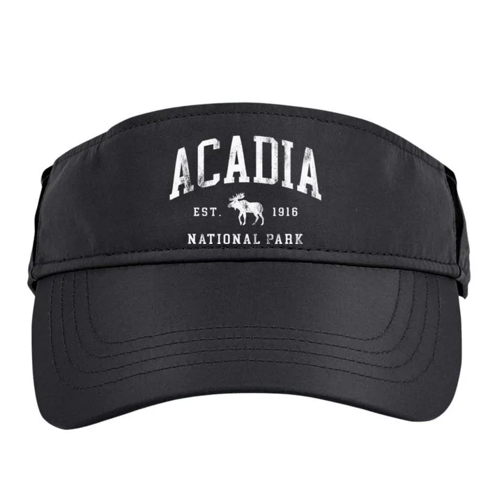 Retro Acadia National Park Maine Est 1916 Hiking Adult Drive Performance Visor