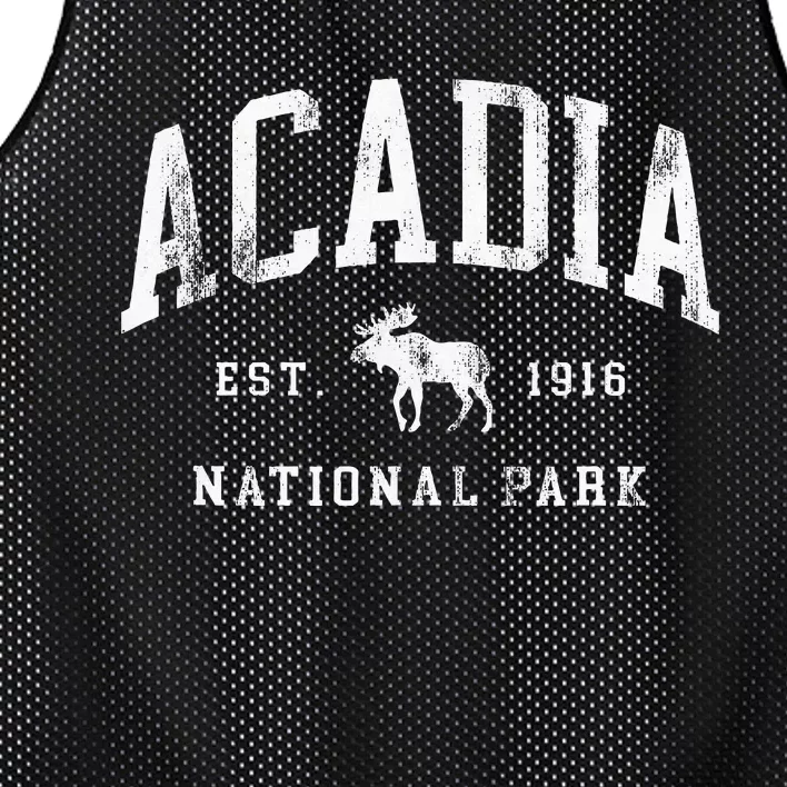 Retro Acadia National Park Maine Est 1916 Hiking Mesh Reversible Basketball Jersey Tank