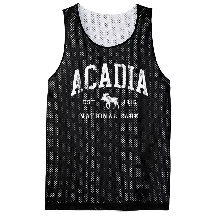 Retro Acadia National Park Maine Est 1916 Hiking Mesh Reversible Basketball Jersey Tank