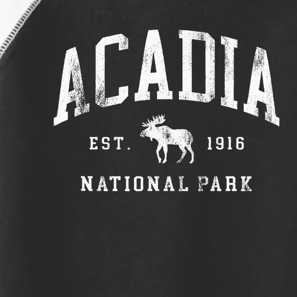 Retro Acadia National Park Maine Est 1916 Hiking Toddler Fine Jersey T-Shirt