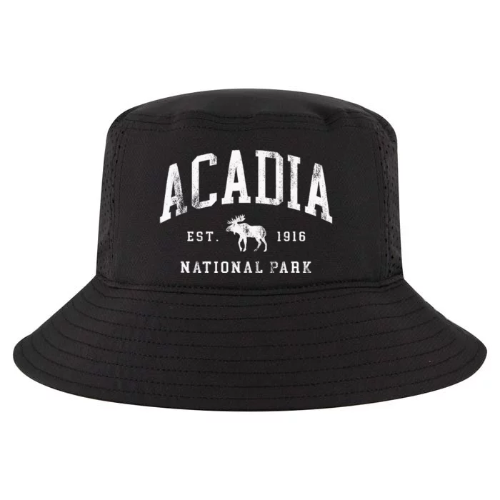 Retro Acadia National Park Maine Est 1916 Hiking Cool Comfort Performance Bucket Hat