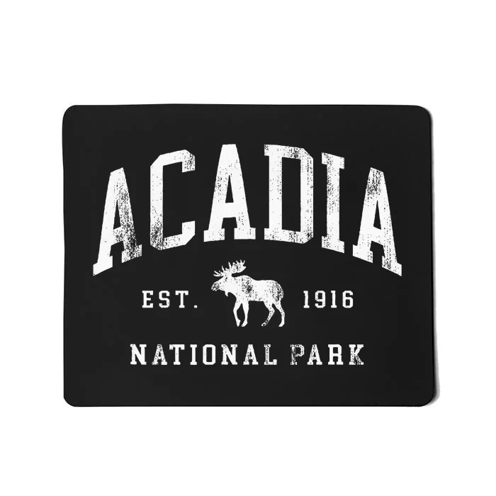 Retro Acadia National Park Maine Est 1916 Hiking Mousepad