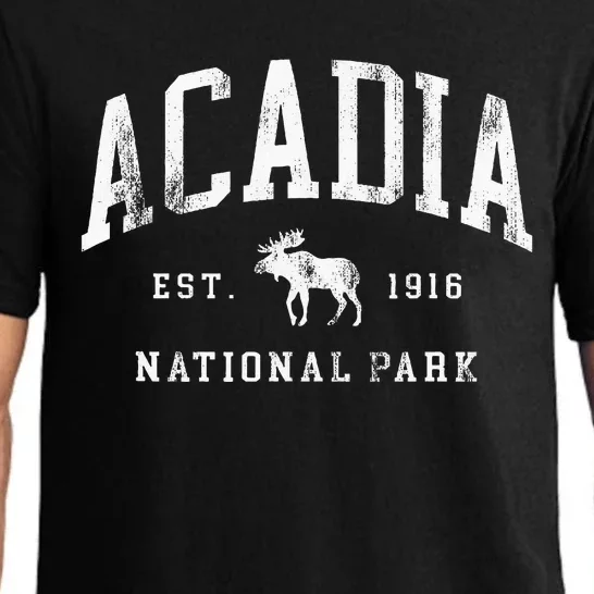 Retro Acadia National Park Maine Est 1916 Hiking Pajama Set