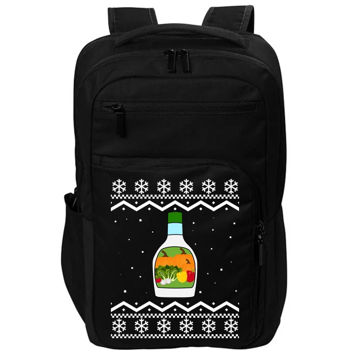 Ranch Bottle Funny Ugly Christmas Impact Tech Backpack