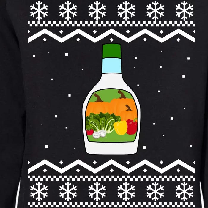 Ranch Bottle Funny Ugly Christmas Womens California Wash Sweatshirt