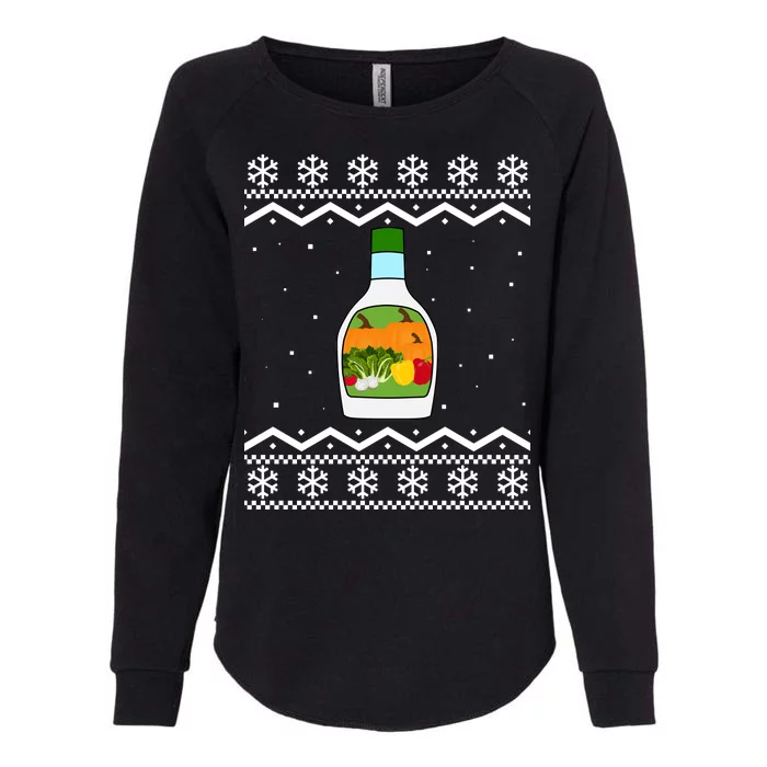 Ranch Bottle Funny Ugly Christmas Womens California Wash Sweatshirt