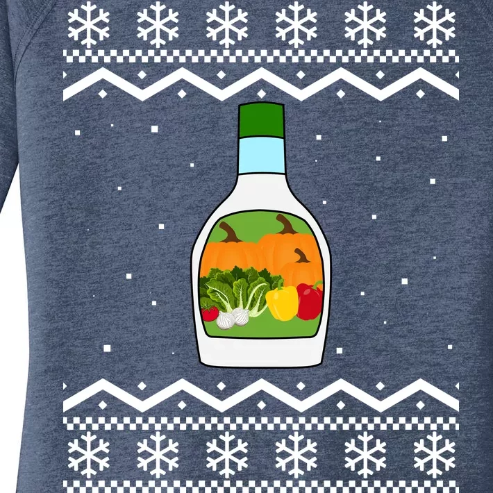 Ranch Bottle Funny Ugly Christmas Women's Perfect Tri Tunic Long Sleeve Shirt