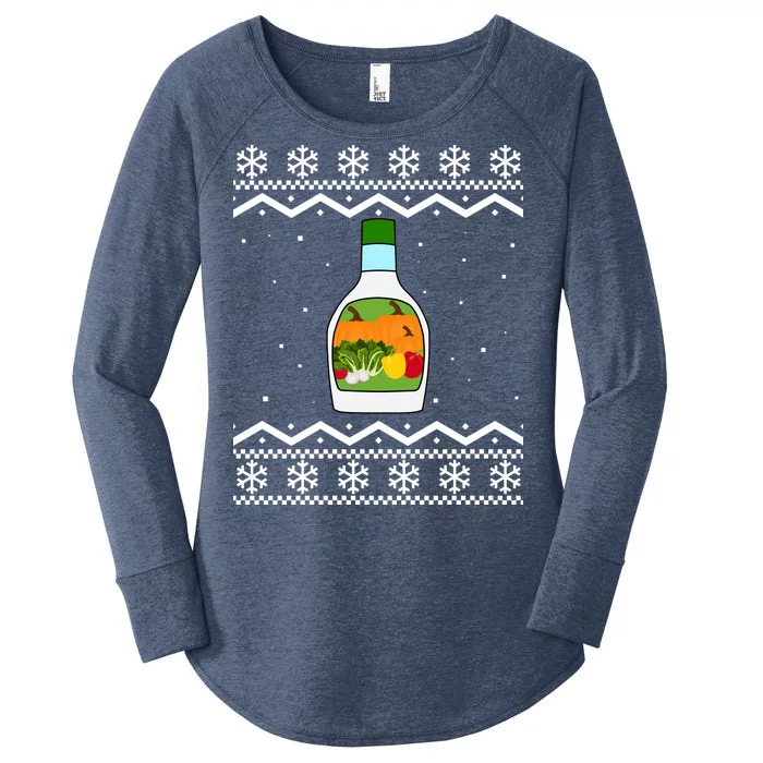 Ranch Bottle Funny Ugly Christmas Women's Perfect Tri Tunic Long Sleeve Shirt