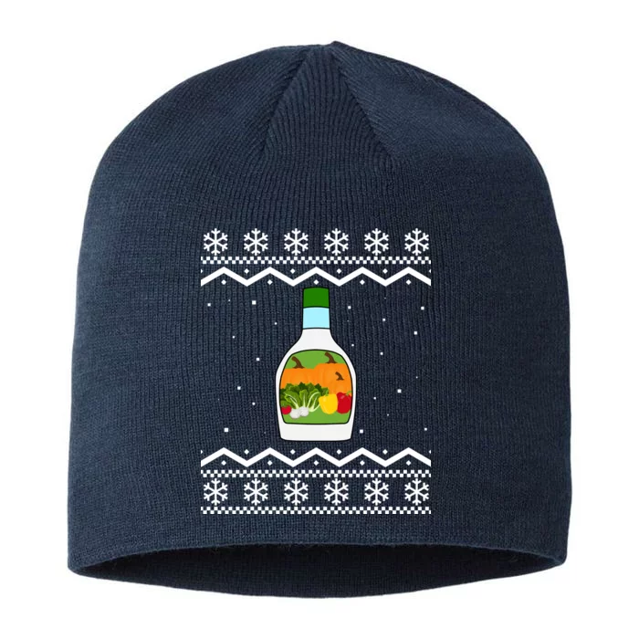 Ranch Bottle Funny Ugly Christmas 8 1/2in Sustainable Knit Beanie