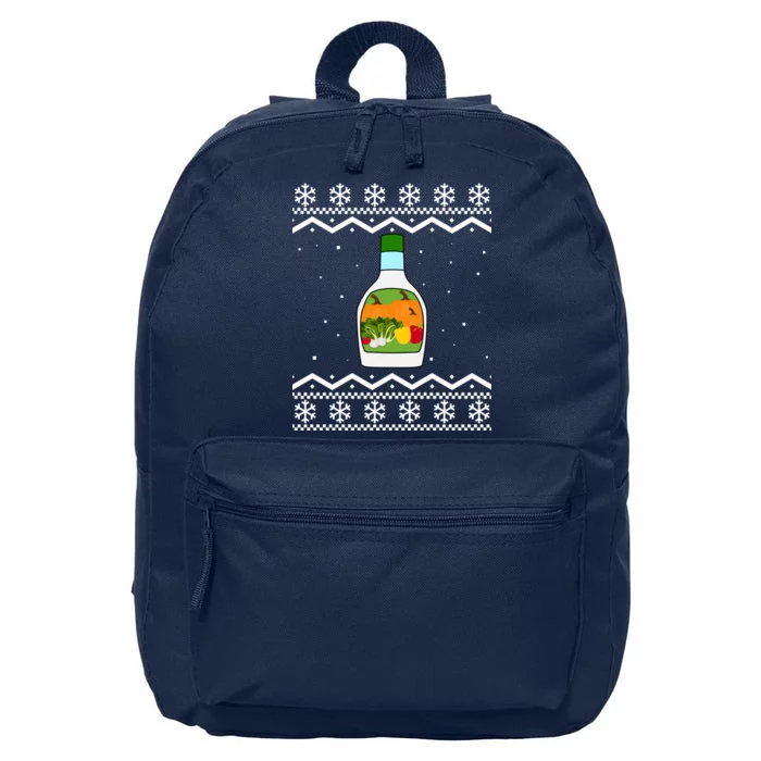 Ranch Bottle Funny Ugly Christmas 16 in Basic Backpack