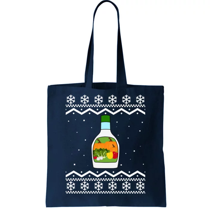 Ranch Bottle Funny Ugly Christmas Tote Bag