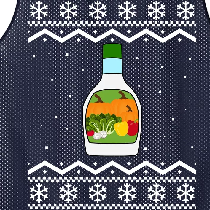 Ranch Bottle Funny Ugly Christmas Mesh Reversible Basketball Jersey Tank