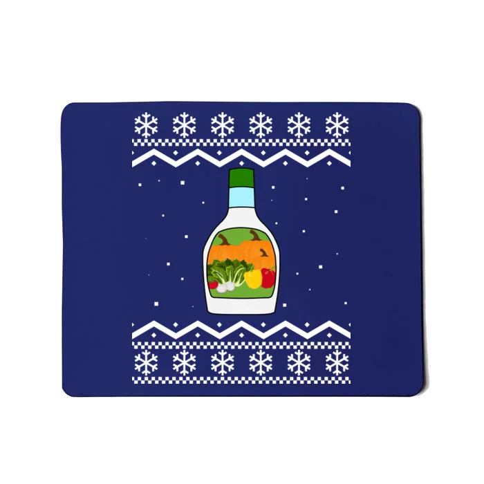 Ranch Bottle Funny Ugly Christmas Mousepad