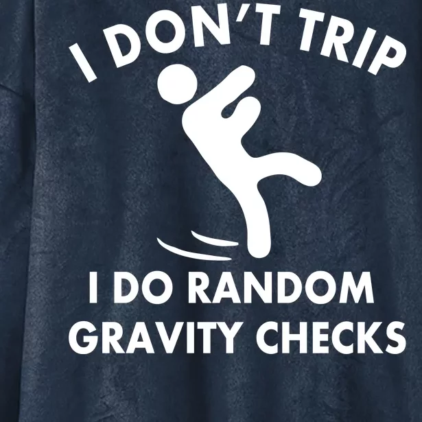 Random Gravity Checks Funny Hooded Wearable Blanket