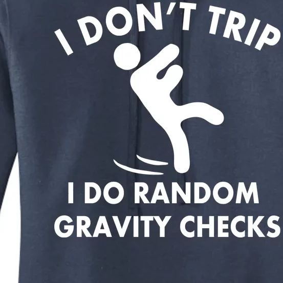 Random Gravity Checks Funny Women's Pullover Hoodie