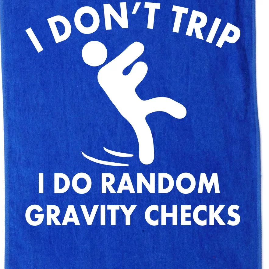 Random Gravity Checks Funny Platinum Collection Golf Towel