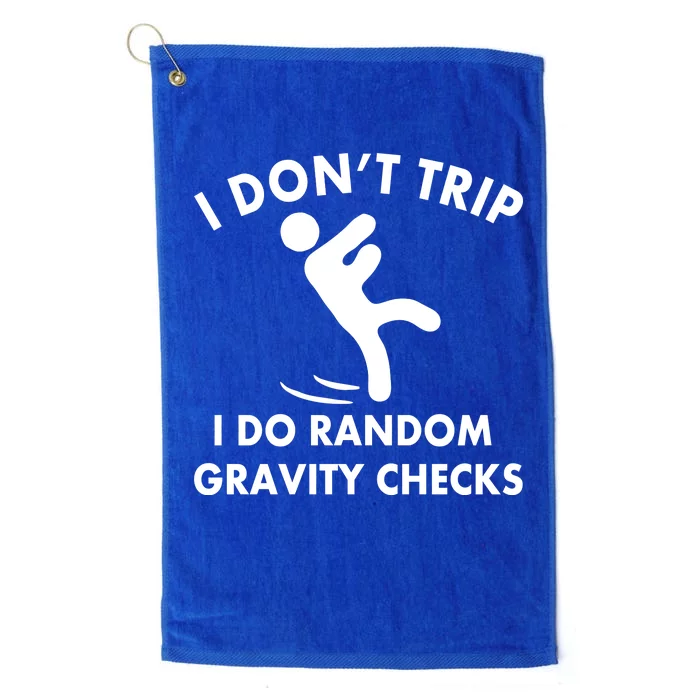 Random Gravity Checks Funny Platinum Collection Golf Towel