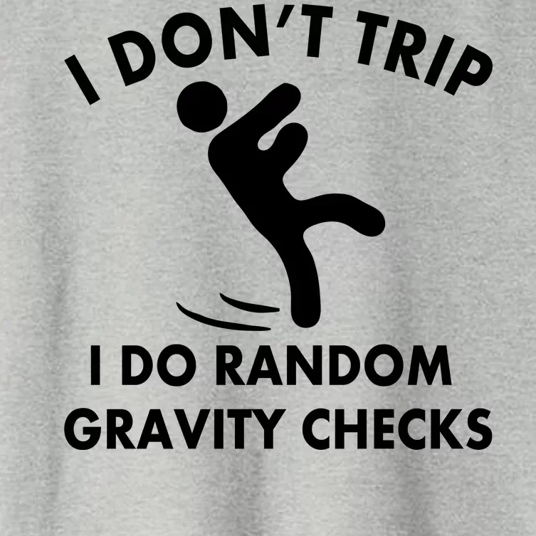 Random Gravity Checks Funny Women's Crop Top Tee