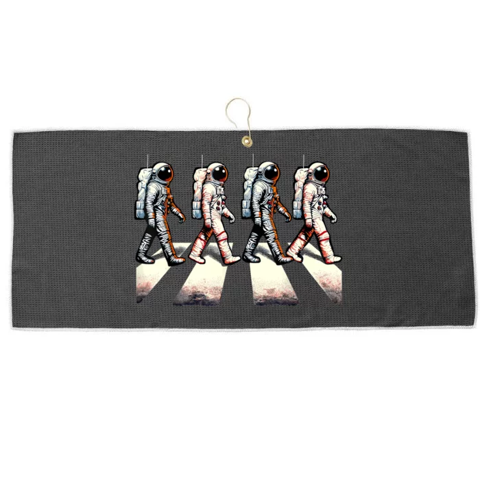 Retro Astronaut Outer Space Gifts Funny Space Large Microfiber Waffle Golf Towel