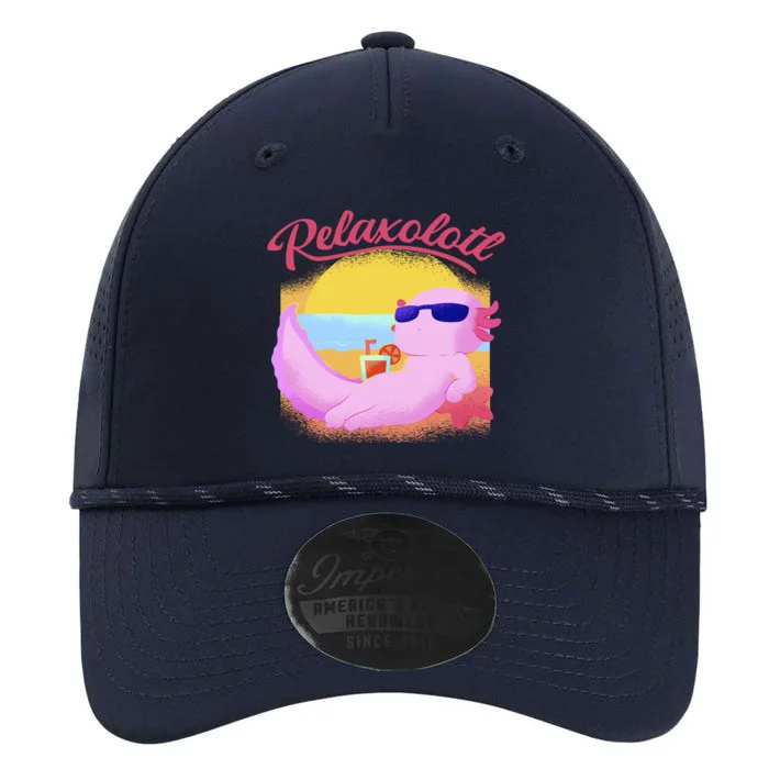 Relaxolotl Axolotl On Vacation Summer Beach Fun In The Sun Performance The Dyno Cap