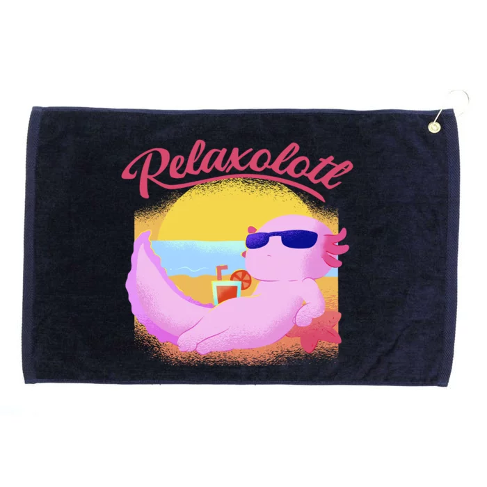 Relaxolotl Axolotl On Vacation Summer Beach Fun In The Sun Grommeted Golf Towel