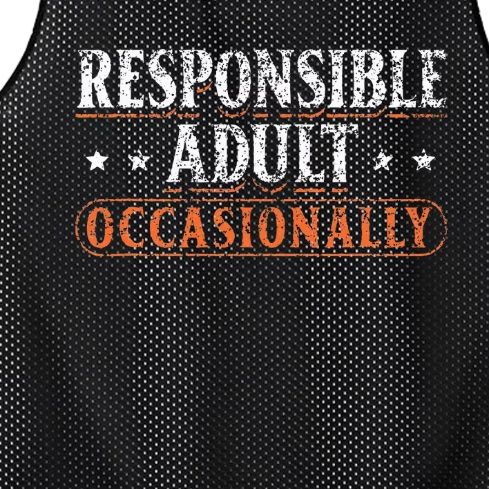 Responsible Adult Occasionally Puberty Responsible Mesh Reversible Basketball Jersey Tank