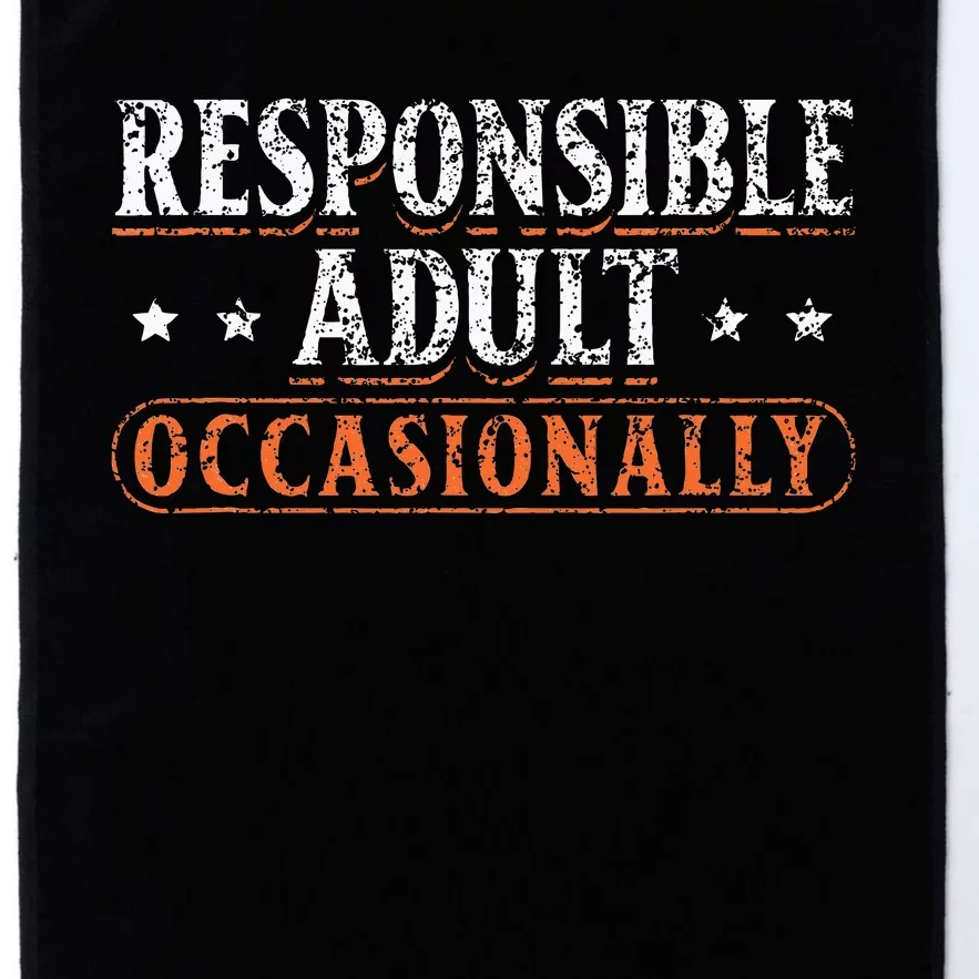 Responsible Adult Occasionally Puberty Responsible Platinum Collection Golf Towel