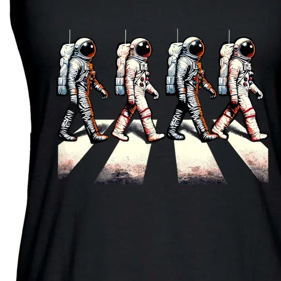 Retro Astronaut Outer Space Gifts Funny Space Ladies Essential Flowy Tank