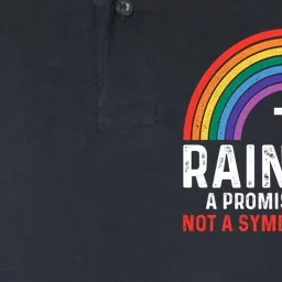 Rainbow A Promise Of God Not A Symbol Of Pride Softstyle Adult Sport Polo