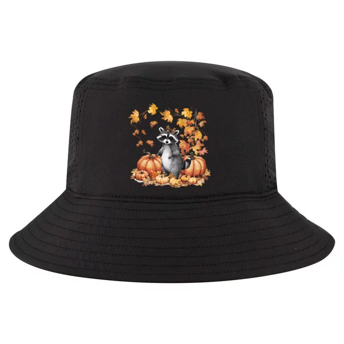 Raccoon And Pumpkin Spice Lovers Cool Comfort Performance Bucket Hat