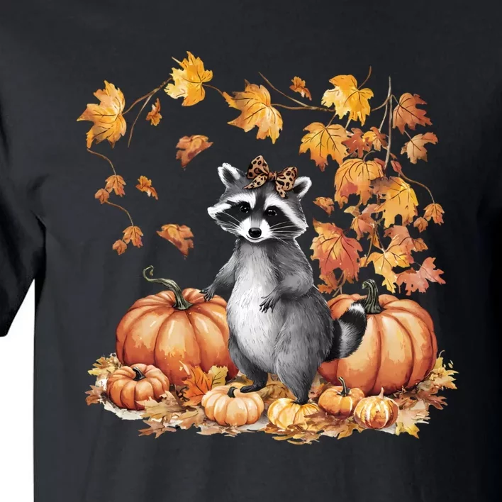 Raccoon And Pumpkin Spice Lovers Tall T-Shirt