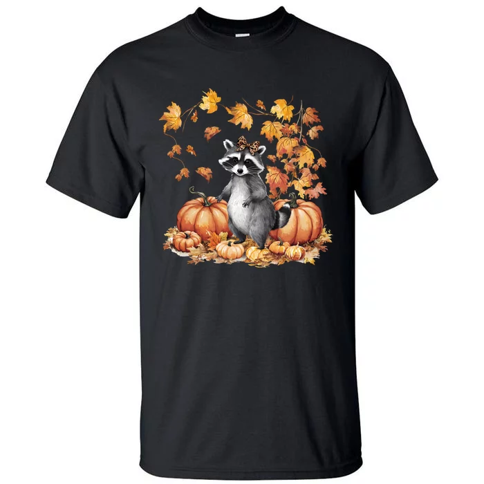 Raccoon And Pumpkin Spice Lovers Tall T-Shirt