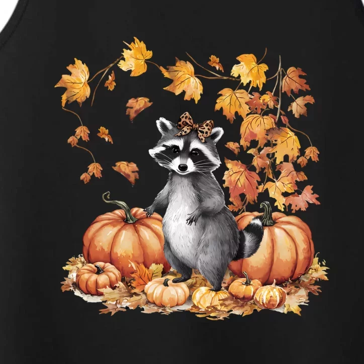 Raccoon And Pumpkin Spice Lovers Performance Tank