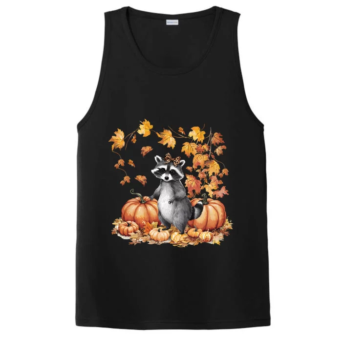 Raccoon And Pumpkin Spice Lovers Performance Tank