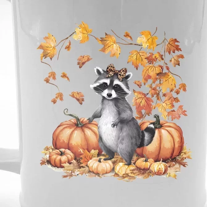 Raccoon And Pumpkin Spice Lovers Front & Back Beer Stein