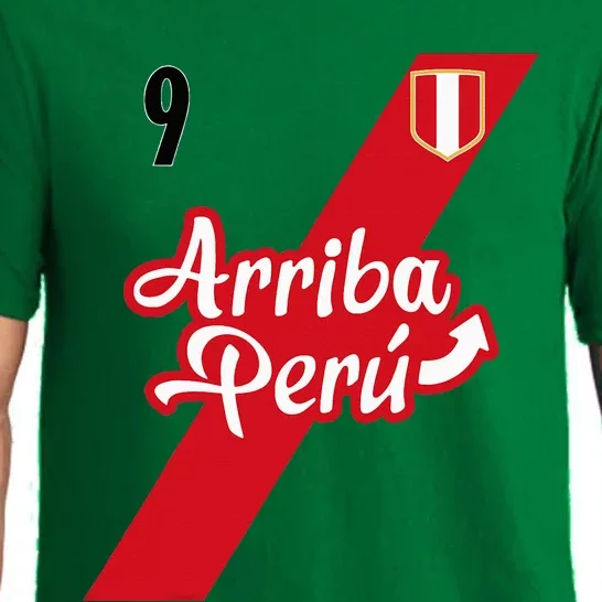 Retro Arriba Peru Soccer Jersey 9 Peruvian Futbol Pajama Set