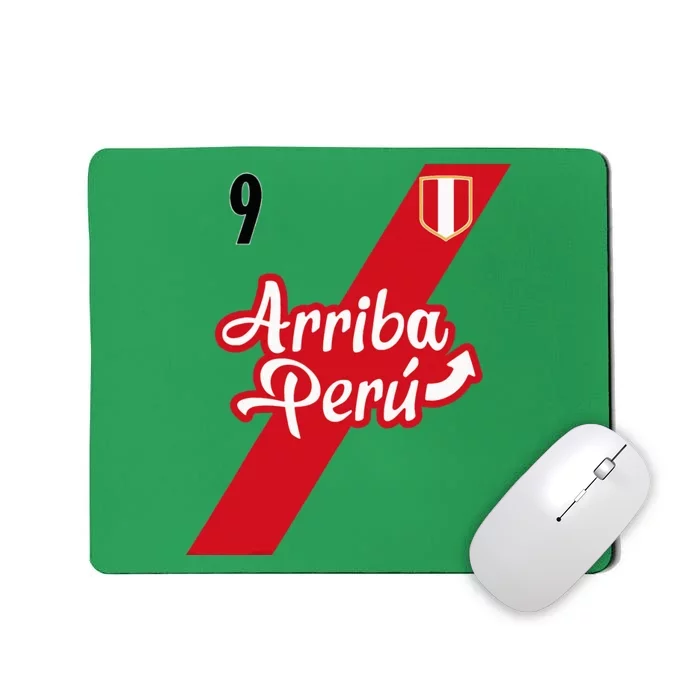 Retro Arriba Peru Soccer Jersey 9 Peruvian Futbol Mousepad