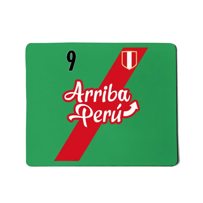 Retro Arriba Peru Soccer Jersey 9 Peruvian Futbol Mousepad