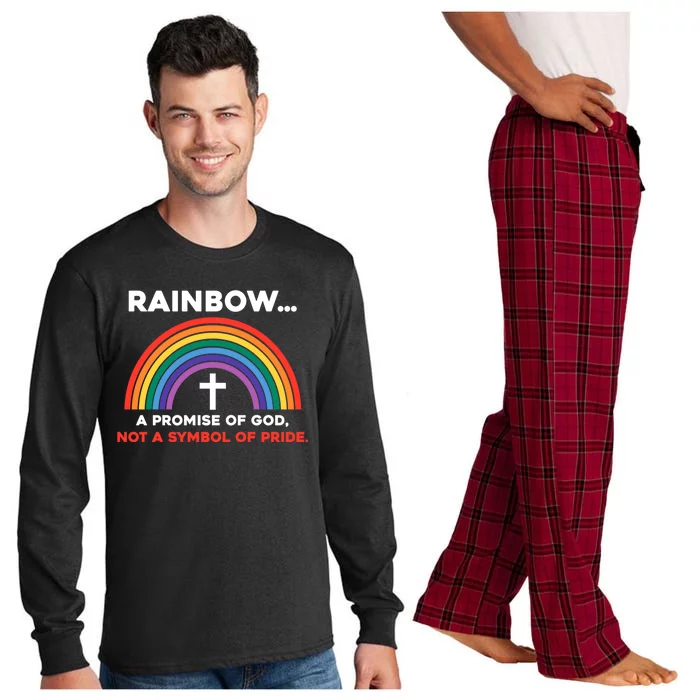 Rainbow A Promise Of God Not A Symbol Of Pride Long Sleeve Pajama Set