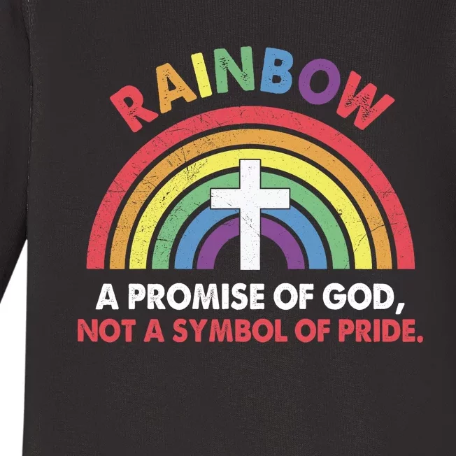 Rainbow A Promise Of God Not A Symbol Of Pride Baby Long Sleeve Bodysuit