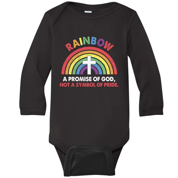 Rainbow A Promise Of God Not A Symbol Of Pride Baby Long Sleeve Bodysuit