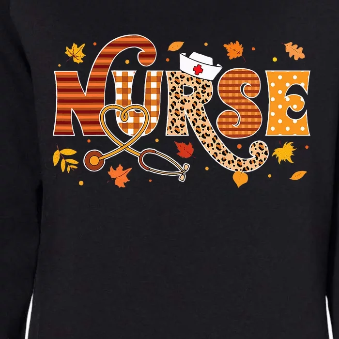 Retro Autumn Pumpkin Fall Nurse Life Thanksgiving Nurse Womens California Wash Sweatshirt