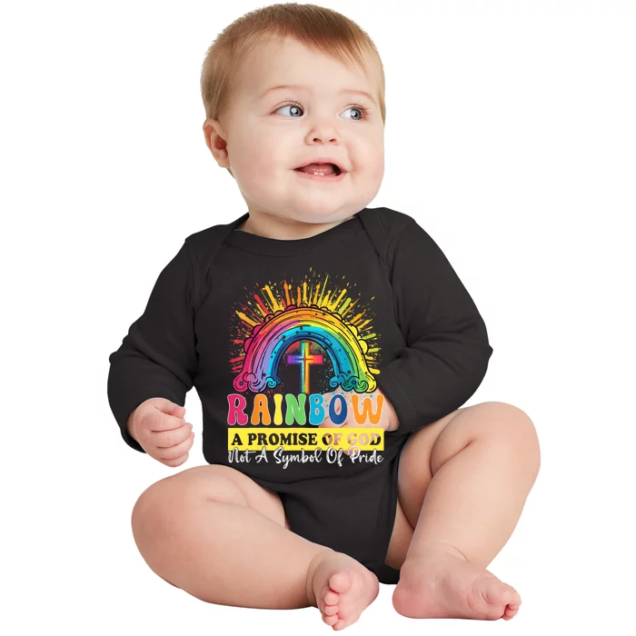 Rainbow A Promise Of God Not A Symbol Of Pride Baby Long Sleeve Bodysuit