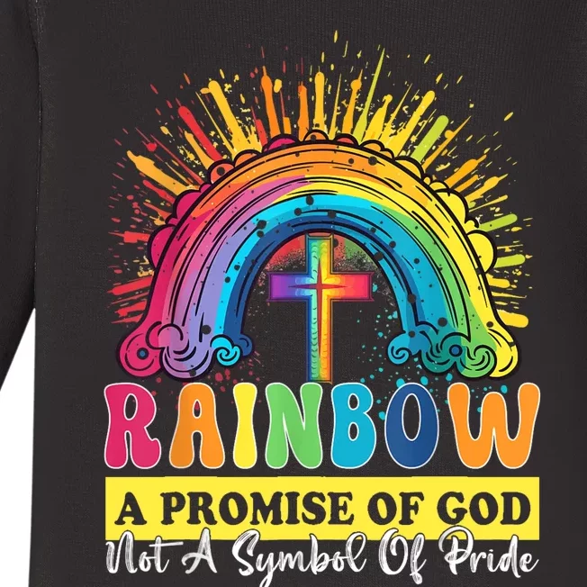 Rainbow A Promise Of God Not A Symbol Of Pride Baby Long Sleeve Bodysuit