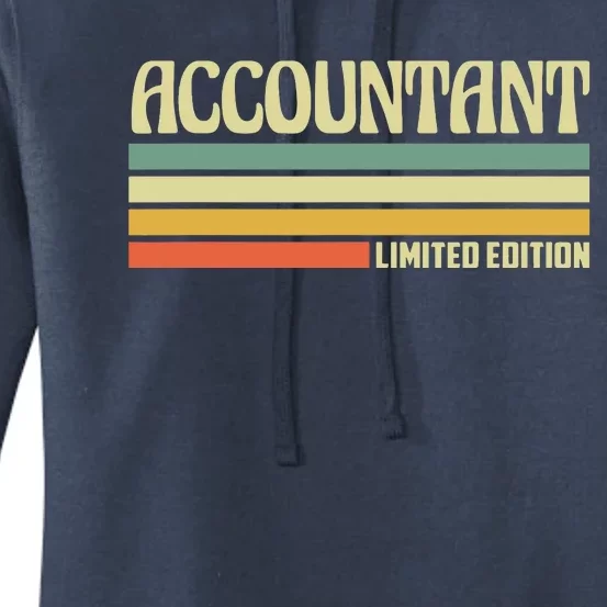 Retro Accountant Profession Job Title Co Worker Idea Women's Pullover Hoodie