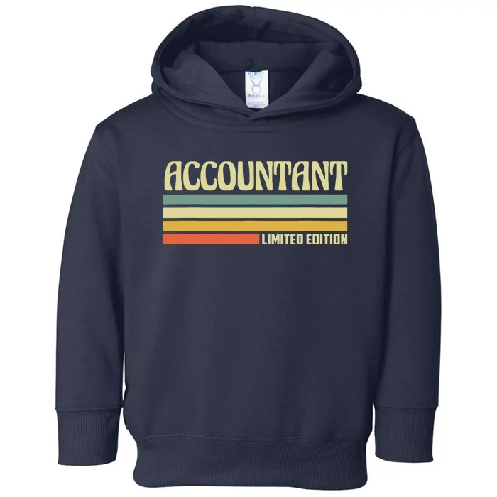 Retro Accountant Profession Job Title Co Worker Idea Toddler Hoodie